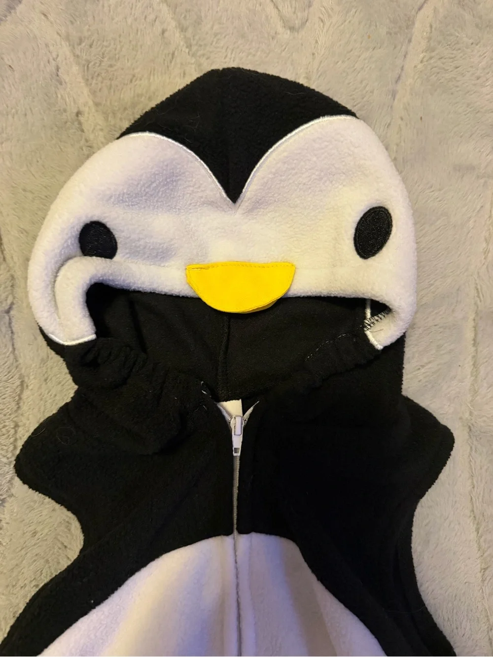 12-18 month Kids Penguin One-Piece Costume - Black, White & Yellow